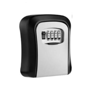 Imagem de Cofre de chave com senha de 4 dígitos, com possibilidade de alteração da senha.(metal cinza)