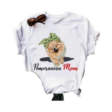 Imagem de Camiseta Feminina Verão - Pomeranian Mom - Manga Curta, BR-G4, Wtq0027
