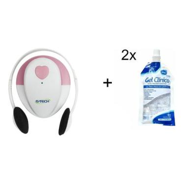 Imagem de Kit Monitor Fetal Pré Natal Sonar Doppler + Pilhas E 2 Unidades De Gel
