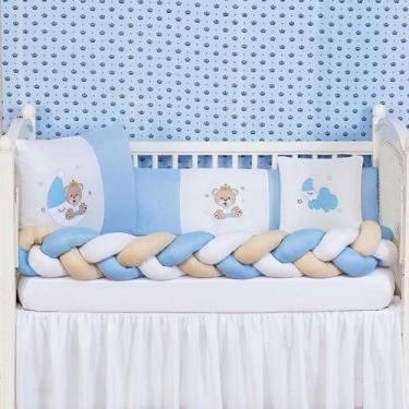 Imagem de Kit Jogo De Berço Ursinho Na Lua Menino 6 Peças Preço Baixo - Brucebab