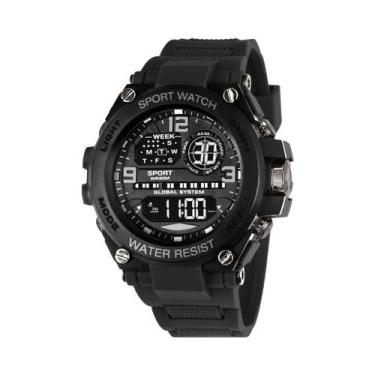 Imagem de Relógio Esportivo Digital À Prova D'água Masculino, Cronômetro Externo