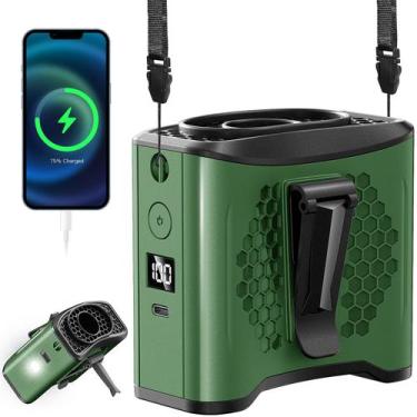 Imagem de Ventilador de cintura portátil LAMBRI Clip-on Shirt 10000mAh-24h verde