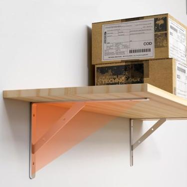 Imagem de Prateleira De Parede Garagem Rack De Armazenamento Prateleiras De Parede Flutuantes, Prateleiras De Madeira Versáteis Estante De Livros Flutuantes, Prateleira De Metal Para Apli, 120×40cm