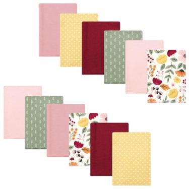 Imagem de Luvable Friends Hudson Baby Flanela Burp Panos, pacote com 12, Floral, 14x20 inches