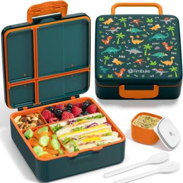 Imagem de Lancheira Fimibuke Bento para crianças 41 onças 4 compartimentos+3 ano