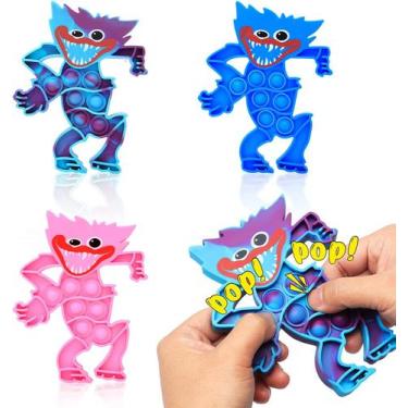 Imagem de Pacote com 3 brinquedos Poppy Playtime Huggy Wuggy Pop It Fidget, brin