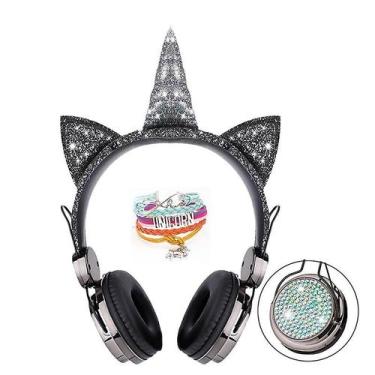 Imagem de Fones de ouvido Cute Unicorn Bluetooth sem fio com microfone para meni