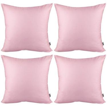 Imagem de Capa de almofada Thymo 100% algodão 55 x 55 cm rosa (pacote com 4) - T