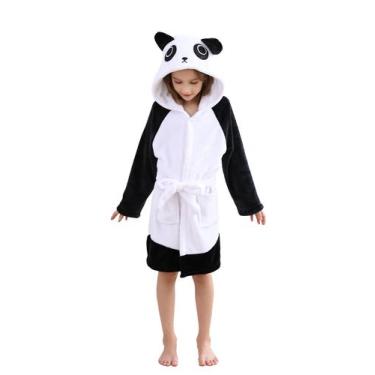 Imagem de Roupão de banho CuteOn Kids Panda Design para crianças de 3 a 4 anos