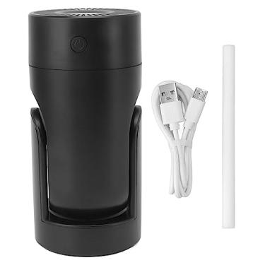 Imagem de Mini Umidificador de Névoa Fria Portátil Com Tecnologia Inteligente de Umidade Constante para Mesa de Quarto, Carregamento USB, Tamanho Pequeno (Preto)