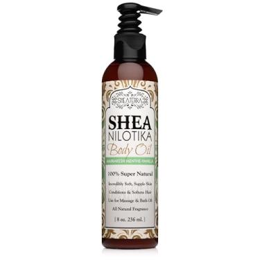 Imagem de Shea Terra Organics Óleo de karité Nilotik – Marrakesh Menthe Vanilla – Óleo natural diário para corpo e cabelo rico em vitamina A, vitamina E e propriedades antienvelhecimento para hidratar, suavizar