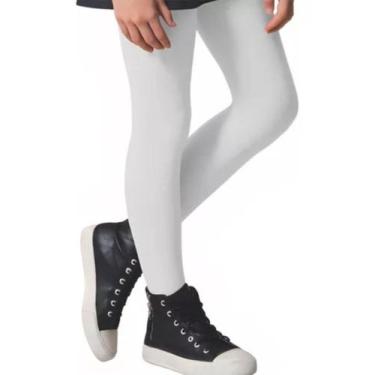 Imagem de Meia Calça Infantil Fio 80 Selene Algodão Inverno, Branco, P
