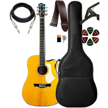 Imagem de Kit Violão Tagima Andes Cutway Elétrico Aço + Acessórios (NTABS)