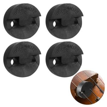 Imagem de Pacote com 4 silenciadores para prática de violino, silenciador de borracha para violino e viola pequena, estilo tourte, silenciador, preto, silenciador, violino, mudo, acessório de tamanho completo
