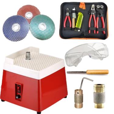 Imagem de Ferramenta automática para polimento de vitrais elétricos com diamantes,polidor automático de vitrais com água e brocas de 5/8",kit de ferro de passar,4200 RPM