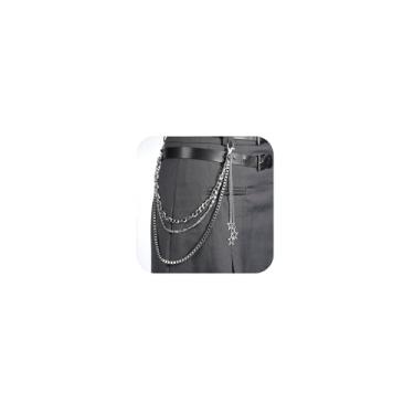 Imagem de Longita Corrente de calças para homens correntes de jeans para mulheres Y2K Star Jean bolso corrente para calças motociclista hip punk corrente prata Y2K joias para mulheres acessório moda moda para