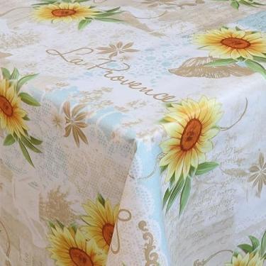 Imagem de Toalha De Mesa Plastica Termica Impermeavel Para Lugares Protecao E Decoracao(Sunflower,8 cadeiras 2,50x1,40)