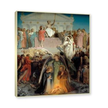 Imagem de Moldura de champanhe. Pinturas a óleo famosas, (sem título 45) de Jean Leon Gerome, reprodução impressa em tela, arte de cenário para decoração de sala de estar. 40 x 48 cm - 15,7 x 18,9 pol