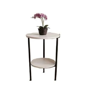 Imagem de Mesa Lateral Moderna Ferro Resistente e Premium(BRANCA)