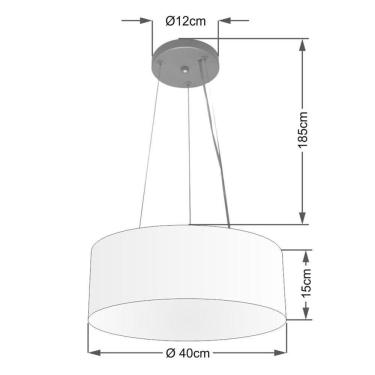 Imagem de Lustre Luminária Pendente Cupula Em Tecido Md-39803 - Bivolt - Para 3 Lâmpadas E27 - Lustres Vivare Palha 40x15cm