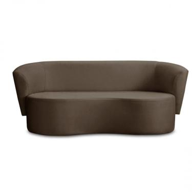 Imagem de Sofá Orgânico Curvo Living 2 Lugares 160 Star Confort Chocolate