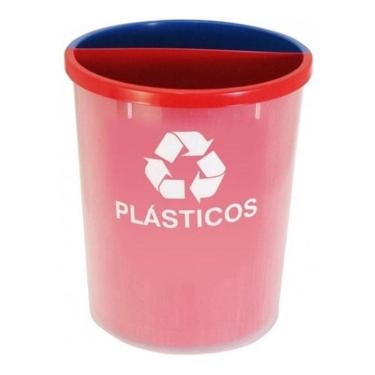 Imagem de Lixeira Mix 25 Litros Coleta Seletiva Com 2 Divisões Mix2