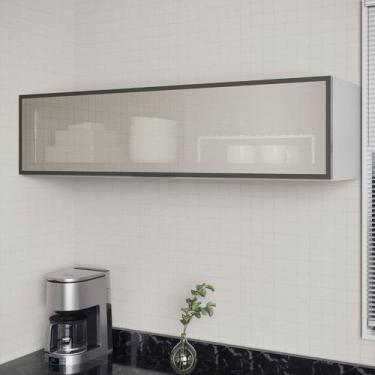 Imagem de Armário Aéreo Porta Basculante Reflecta 120cm Nara CabeCasa MadeiraOri