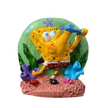 Imagem de Litwin Enfeite de Resina Bob Esponja p/ Aquario e Beteiras