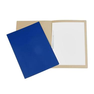 Imagem de Kit com 10 Pasta de Papelão Com Grampo 34cm x 23cm Azul - Frama