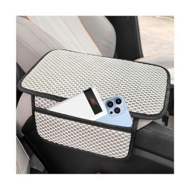 Imagem de BESULEN Capa de console central de carro, capa de caixa de assento de apoio de braço de veículo à prova d'água com 2 sacos de armazenamento, acessórios de protetor de braço interno automotivo