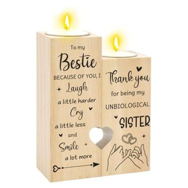 Imagem de Bestie Gifts for Women – Castiçais em forma de coração, presentes para melhores amigas, aniversário, dia das mães, Natal, casamento, dia dos namorados, presente de Páscoa para mulheres, amigas e