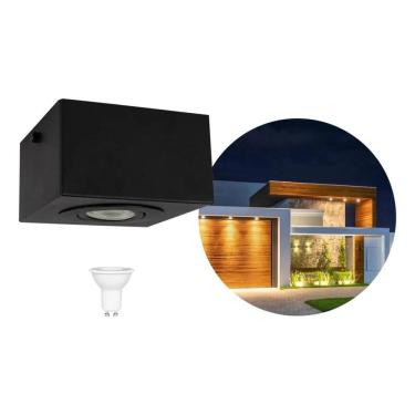 Imagem de 2X Spot Para Beiral Sobrepor Teto Dicroica Led Incluso Cor