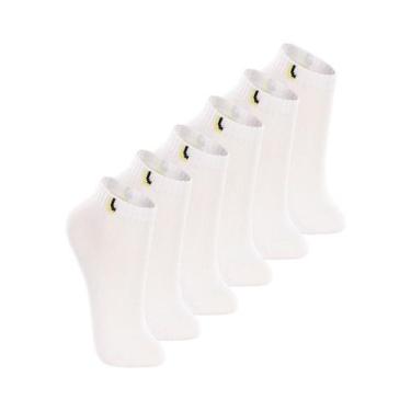 Imagem de Kit 6 Pares de Meias Infantil Cano Curto Lupo 2725-005, Branco, 24-29