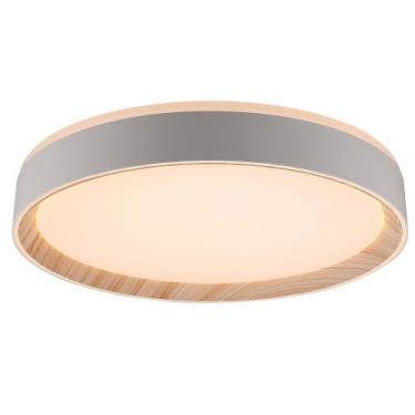 Imagem de Plafon Chamfer LED 24w Madeira (D)40cm CHA1PS01MD040 - Bella Iluminaçã