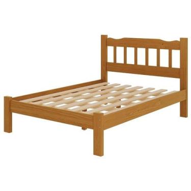 Imagem de Cama Casal Em Madeira Maciça Perola Reforçada Mel - Nemargi