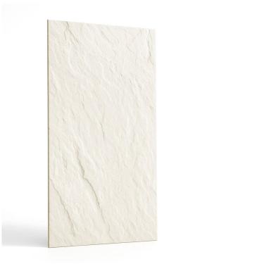 Imagem de Revestimento Pedra Natural 0,3cm Fibra de Vidro e Pó de Pedra Natural 60cm X 60cm Ydècory Branco