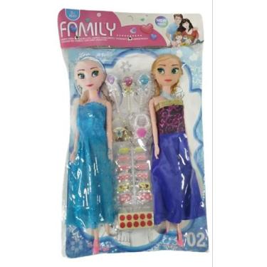 Imagem de Kit Frozen Bonecas, Acessórios, Unhas E Folha Para Colorir - Soberana 