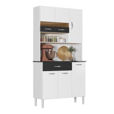 Imagem de Armário de Cozinha Compacto 6 Portas com Nicho Vogue Kits Paraná, Bran