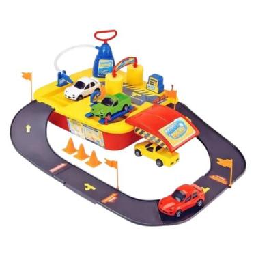 Imagem de Acqua Rápido Brinquedo Infantil Lava Rápido Pista Carrinhos Sai Água H