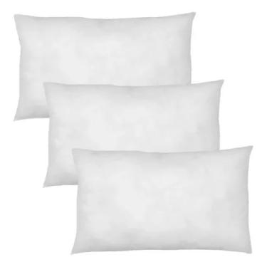 Imagem de Kit 3 Refis Enchimento para Almofada em Fibra Siliconada 60x40 cm