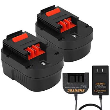 Imagem de Shentec Pacote com 2 baterias Ni-MH 3500mAh 12V compatíveis com Black and Decker 12V A1712 FS120B FSB12 HPB12 A12 A12-XJ A12EX Firestorm FS120B FS120BX (carregador de bateria incluído)