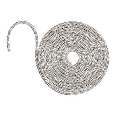 Imagem de Cadarços redondos brilhantes de 3 metros, cordões redondos brilhantes de cristal, cadarços de corda com glitter, cordão, substituição para tênis, moletons, moletons, faça você mesmo