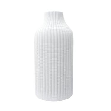 Imagem de Vaso Cachepot Riscos Arredondados Flores e Folhagens(Branco)