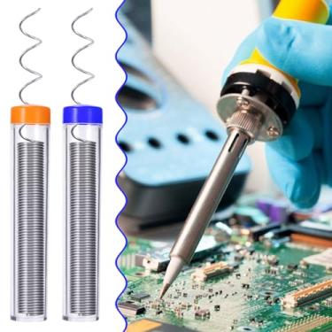 Imagem de 2 peças de fio de solda, solda de núcleo de resina de 0,8 mm de diâmetro, acessórios de soldagem de eletrodomésticos para consertar componentes de solda elétrica eletrônica