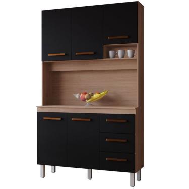 Imagem de Kit de Cozinha 5 Portas 3 Gavetas com Nicho Vitorina