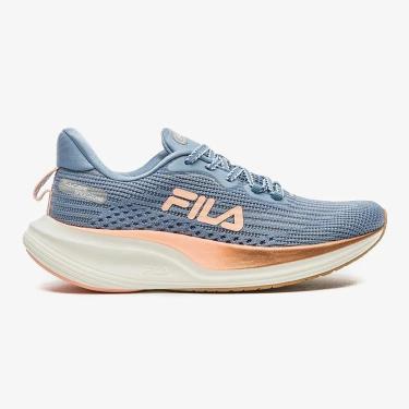 Imagem de Tênis Fila Racer Speedzone Feminino Azul e Salmão-Feminino