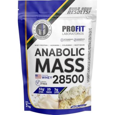 Imagem de Anabolic Mass Protein 3kg+ Creatina 150g+ Bcaa 120cap Profit (leite ninho)