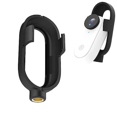 Imagem de Capa de moldura compatível com Insta360 GO 3 Action Camera Capa protetora com estrutura de estrutura de gaiola anti-vibração 1/4 interface tripé adaptador de montagem