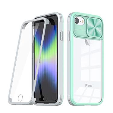 Imagem de Capa de telefone para iPhone 7/8/SE 2020/2022 com protetor de tela embutido e capa de câmera 360 corpo inteiro fino transparente bumper celular iPhone7 iPhone8 7s 8s i SE2020 SE2022 2/2nd/3/3ª geração