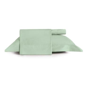 Imagem de Jogo de Cama Solteiro 3 Peças Altenburg Algodão Lux 200 Fios  Verde Claro